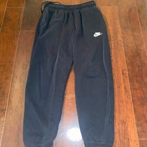 Men’s Nike Joggers Sweatpants Black / White SZ M